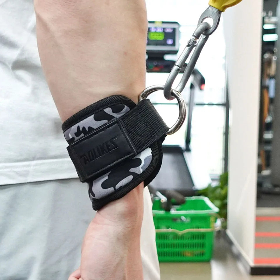 Adjustable D-Ring Ankle Straps for Cable Machines-Comfortable Ankle Cuffs for Glute&Leg Muscle Strength Training in Gym