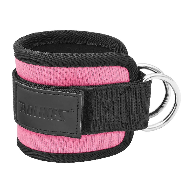 Adjustable D-Ring Ankle Straps for Cable Machines-Comfortable Ankle Cuffs for Glute&Leg Muscle Strength Training in Gym
